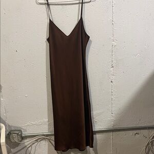 Aritzia Chocolate Brown Midi Dress